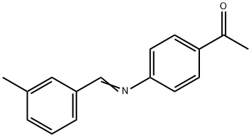 1-{4-[(3-methylbenzylidene)amino]phenyl}ethanone Structure