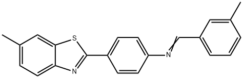 4-(6-methyl-1,3-benzothiazol-2-yl)-N-(3-methylbenzylidene)aniline 구조식 이미지