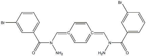 N',N''-[1,4-phenylenedi(methylylidene)]bis(3-bromobenzohydrazide) Structure