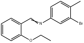 (3-bromo-4-methylphenyl)(2-ethoxybenzylidene)amine Structure