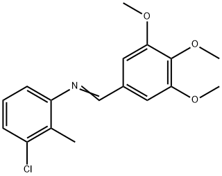 (3-chloro-2-methylphenyl)(3,4,5-trimethoxybenzylidene)amine 구조식 이미지