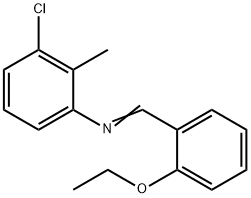 (3-chloro-2-methylphenyl)(2-ethoxybenzylidene)amine Structure