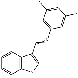 N-(1H-indol-3-ylmethylene)-3,5-dimethylaniline 구조식 이미지