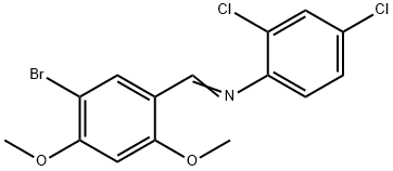 N-(5-bromo-2,4-dimethoxybenzylidene)-2,4-dichloroaniline Structure