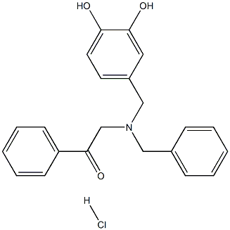 2-(Dibenzylamino)-3,4-dihydroxy-acetophenone Hydrochloride Structure