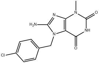 8-amino-7-(4-chlorobenzyl)-3-methyl-3,7-dihydro-1H-purine-2,6-dione Structure