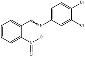 (4-bromo-3-chlorophenyl)(2-nitrobenzylidene)amine 구조식 이미지