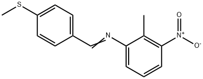 (2-methyl-3-nitrophenyl)[4-(methylsulfanyl)benzylidene]amine Structure