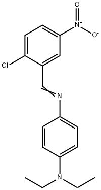 N'-(2-chloro-5-nitrobenzylidene)-N,N-diethyl-1,4-benzenediamine 구조식 이미지