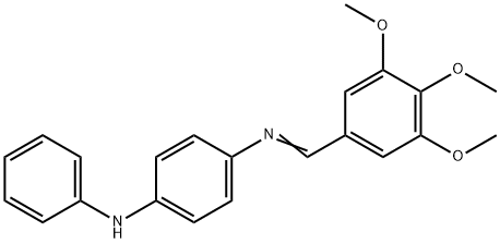 N-phenyl-N'-(3,4,5-trimethoxybenzylidene)-1,4-benzenediamine 구조식 이미지