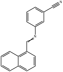 3-[(1-naphthylmethylene)amino]benzonitrile 구조식 이미지