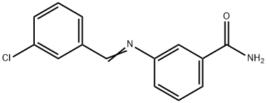 3-[(3-chlorobenzylidene)amino]benzamide 구조식 이미지