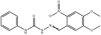 4,5-dimethoxy-2-nitrobenzaldehyde N-phenylsemicarbazone Structure