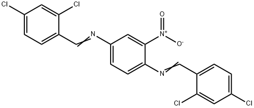 N,N'-bis(2,4-dichlorobenzylidene)-2-nitro-1,4-benzenediamine 구조식 이미지