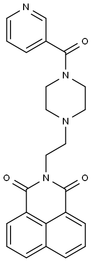 2-(2-(4-nicotinoylpiperazin-1-yl)ethyl)-1H-benzo[de]isoquinoline-1,3(2H)-dione 구조식 이미지