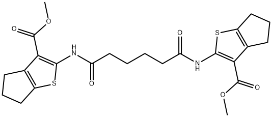 dimethyl 2,2'-[(1,6-dioxo-1,6-hexanediyl)di(imino)]bis(5,6-dihydro-4H-cyclopenta[b]thiophene-3-carboxylate) Structure