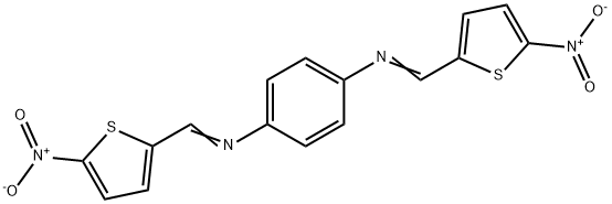 N,N'-bis[(5-nitro-2-thienyl)methylene]-1,4-benzenediamine 구조식 이미지