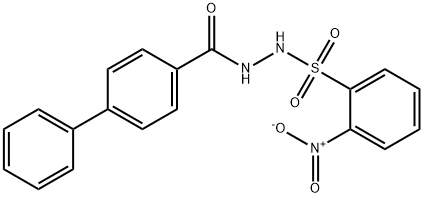 N'-[(2-nitrophenyl)sulfonyl]-4-biphenylcarbohydrazide Structure