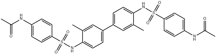 N,N'-[(3,3'-dimethyl-4,4'-biphenyldiyl)bis(iminosulfonyl-4,1-phenylene)]diacetamide Structure