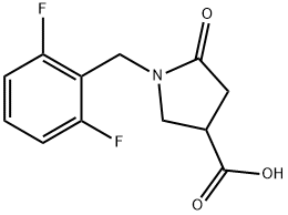 1-(2,6-Difluorobenzyl)-5-oxopyrrolidine-3-carboxylic acid 구조식 이미지