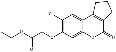 ethyl 2-((8-chloro-4-oxo-1,2,3,4-tetrahydrocyclopenta[c]chromen-7-yl)oxy)acetate Structure