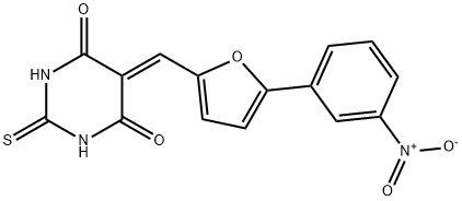 5-((5-(3-nitrophenyl)furan-2-yl)methylene)-2-thioxodihydropyrimidine-4,6(1H,5H)-dione 구조식 이미지