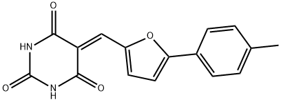 5-((5-(p-tolyl)furan-2-yl)methylene)pyrimidine-2,4,6(1H,3H,5H)-trione Structure