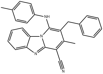 2-benzyl-3-methyl-1-(p-tolylamino)benzo[4,5]imidazo[1,2-a]pyridine-4-carbonitrile Structure