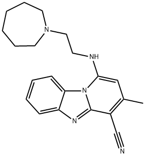 1-((2-(azepan-1-yl)ethyl)amino)-3-methylbenzo[4,5]imidazo[1,2-a]pyridine-4-carbonitrile Structure