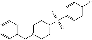 1-benzyl-4-((4-fluorophenyl)sulfonyl)piperazine Structure