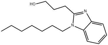 3-(1-heptyl-1H-benzo[d]imidazol-2-yl)propan-1-ol Structure