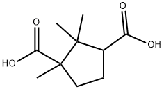 1,2,2-trimethylcyclopentane-1,3-dicarboxylic acid 구조식 이미지