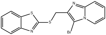 2-(((3-bromoimidazo[1,2-a]pyridin-2-yl)methyl)thio)benzo[d]thiazole Structure