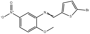 N-[(5-bromo-2-thienyl)methylene]-2-methoxy-5-nitroaniline 구조식 이미지