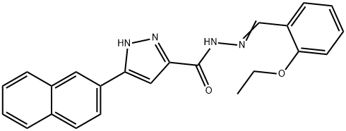(E)-N-(2-ethoxybenzylidene)-3-(naphthalen-2-yl)-1H-pyrazole-5-carbohydrazide 구조식 이미지