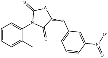 (Z)-5-(3-nitrobenzylidene)-2-thioxo-3-(o-tolyl)thiazolidin-4-one Structure