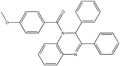 (2,3-diphenyl-2H-quinoxalin-1-yl)-(4-methoxyphenyl)methanone Structure