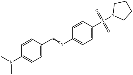 N-[4-(dimethylamino)benzylidene]-4-(1-pyrrolidinylsulfonyl)aniline 구조식 이미지