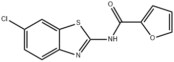 N-(6-chlorobenzo[d]thiazol-2-yl)furan-2-carboxamide 구조식 이미지