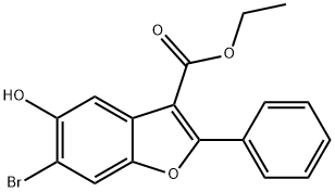 ethyl 6-bromo-5-hydroxy-2-phenylbenzofuran-3-carboxylate Structure