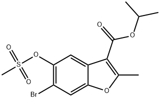 isopropyl 6-bromo-2-methyl-5-((methylsulfonyl)oxy)benzofuran-3-carboxylate 구조식 이미지