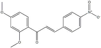 (E)-1-(2,4-dimethoxyphenyl)-3-(4-nitrophenyl)prop-2-en-1-one 구조식 이미지