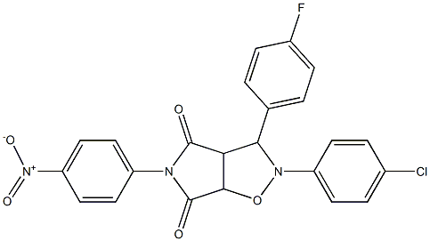 2-(4-chlorophenyl)-3-(4-fluorophenyl)-5-(4-nitrophenyl)tetrahydro-4H-pyrrolo[3,4-d]isoxazole-4,6(5H)-dione Structure