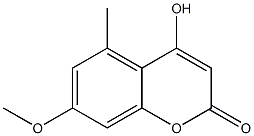 2H-1-Benzopyran-2-one, 
4-hydroxy-7-methoxy-5-methyl- Structure