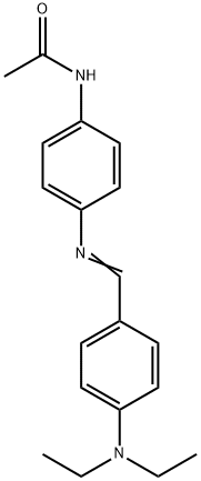 N-(4-{[4-(diethylamino)benzylidene]amino}phenyl)acetamide 구조식 이미지