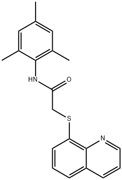 2-(quinolin-8-ylsulfanyl)-N-(2,4,6-trimethylphenyl)acetamide Structure