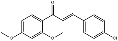 (E)-3-(4-chlorophenyl)-1-(2,4-dimethoxyphenyl)prop-2-en-1-one 구조식 이미지