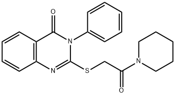 2-((2-oxo-2-(piperidin-1-yl)ethyl)thio)-3-phenylquinazolin-4(3H)-one Structure