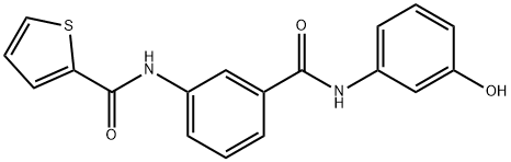 N-{3-[(3-hydroxyphenyl)carbamoyl]phenyl}thiophene-2-carboxamide Structure