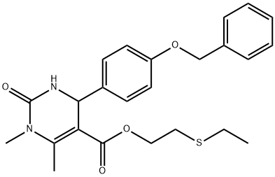 2-(ethylthio)ethyl 4-(4-(benzyloxy)phenyl)-1,6-dimethyl-2-oxo-1,2,3,4-tetrahydropyrimidine-5-carboxylate Structure